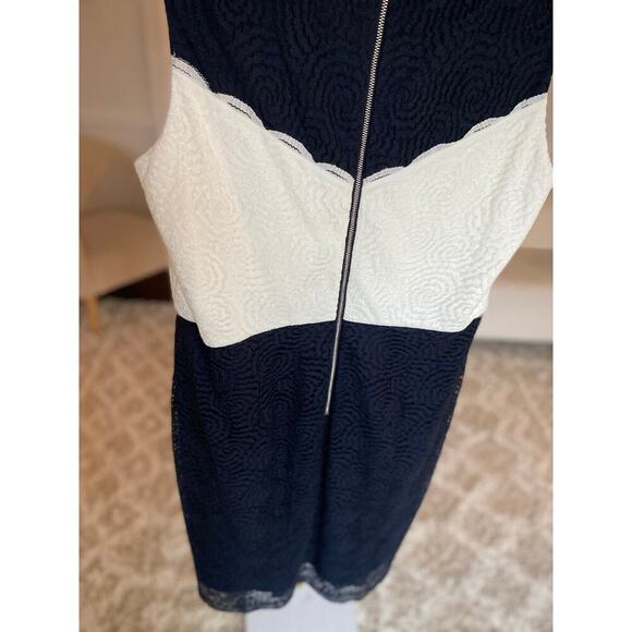 Karl Lagerfeld Colorblock Midi Dress Lace Wedding Prep Summer Resort Vaca Event - Picture 4 of 11